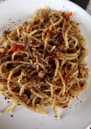 Foto resep Aglio & oglio tuna pedaasss