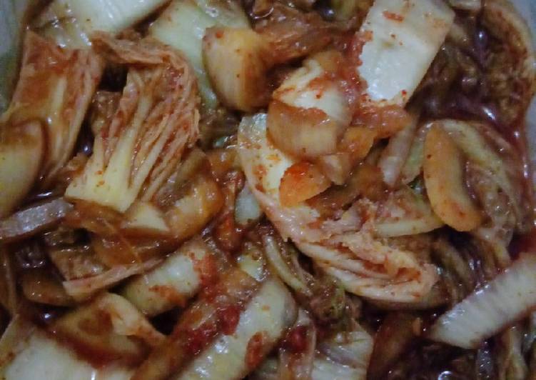 Kimchi Sawi Putih (bahan lokal pakai kecap asin)