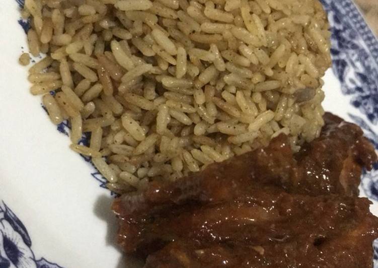 Recipe of Super Quick Homemade Brown rice with sweet and chilly chicken