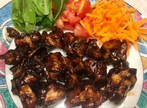 Una foto de Pollo crocante en salsa de naranja estilo chino (the original orange chicken) imperdible!!