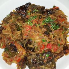 A picture of Arvi patta salan.