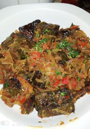 A picture of Arvi patta salan.