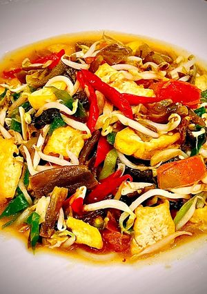 Foto resep Cah Sayur Asin Tauge Tahu
