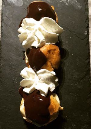 A picture of Chocolate Profiteroles.