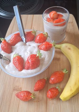 Une photo de Mousse de 🍌Bananes aux Fraises 🍓