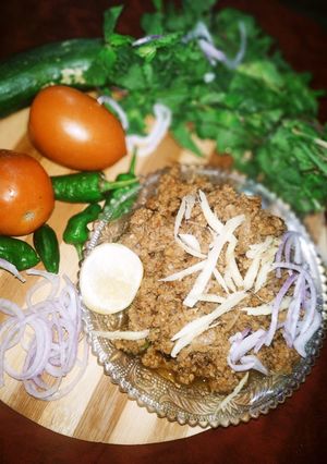A picture of Kachri qeema.