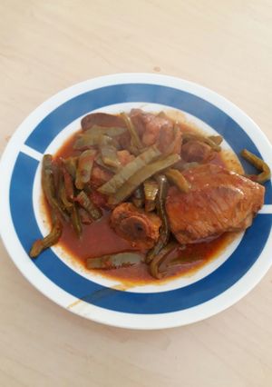 Una foto de Nopales con costilla de cerdo