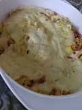 Tortellini con queso y bacon