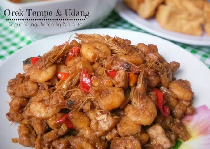 Resep Orek Tempe Udang Oleh Nia Syifa Cookpad