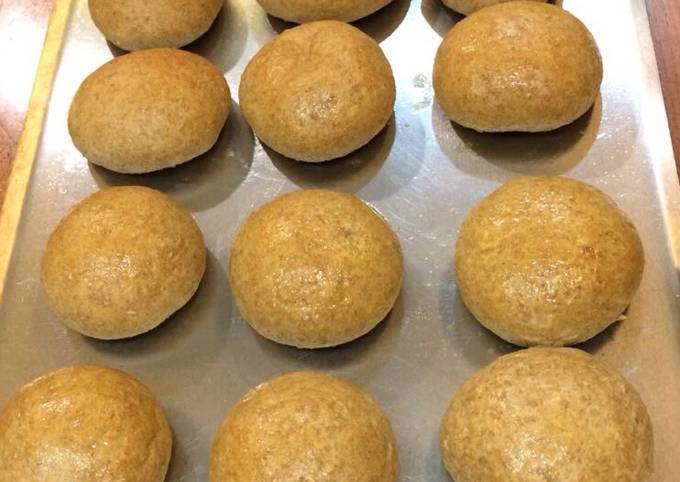Cara membuat Roti Gandum / Whole Wheat Bread Tanpa Mixer & Tanpa Ulen
