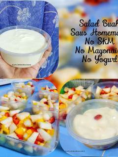 Foto resep Salad Buah Saus Homemade (No SKM, Mayonaise, Yogurt) Segar