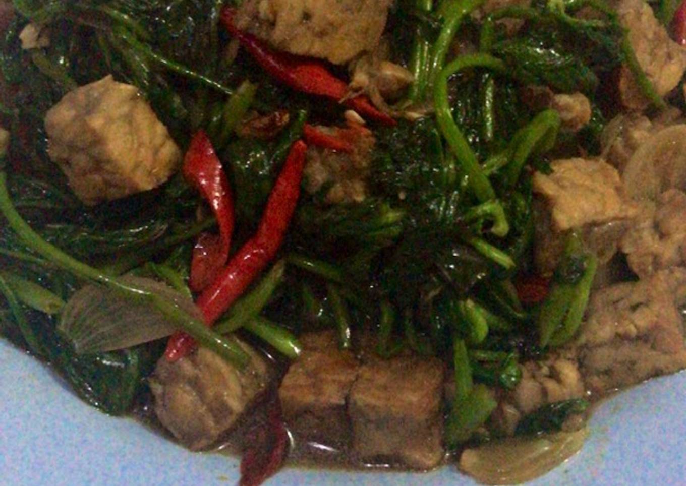 Tumis Tempe Kangkung