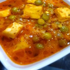Matar paneer A picture of Matar paneer.