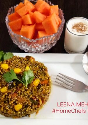 A picture of Sprouted Pearl Millet Upma.
