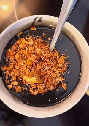 Hình của món Chè mè đen.