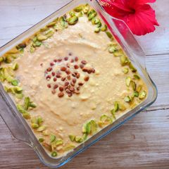 A picture of Mango paneer kheer.