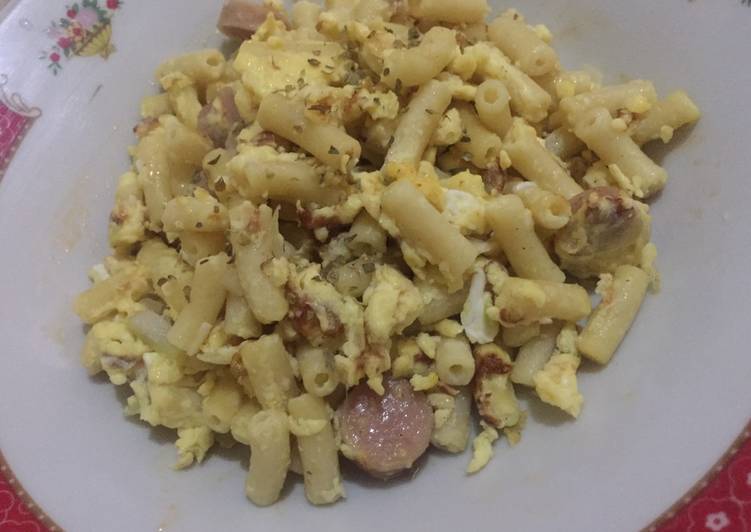 Langkah Mudah untuk Menyiapkan Makaroni Telor For Diet Anti Gagal