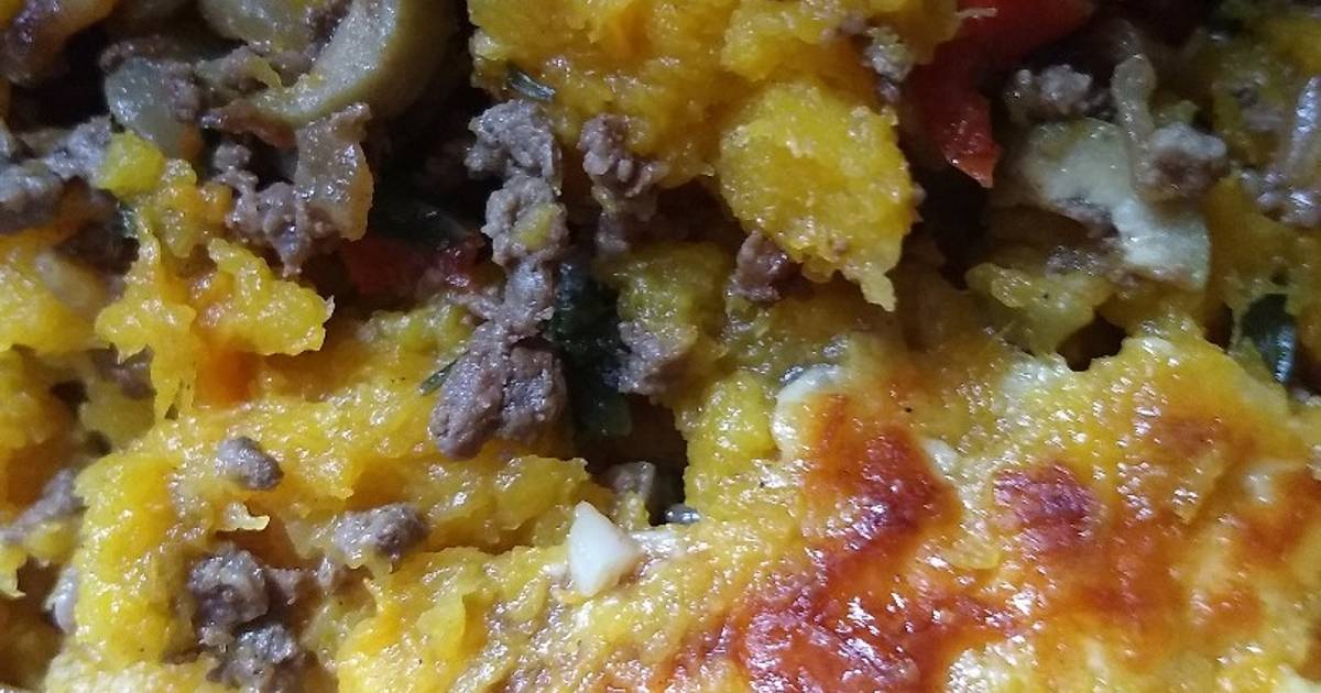 Pastel de carne y puré de zapallo gratinado Receta de Alberto Cudós
