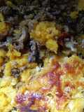 Pastel de carne y puré de zapallo gratinado
