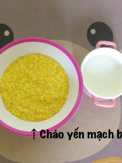Hình của món Cháo Yến mạch bí đỏ (Ăn dặm cùng con ❤️).