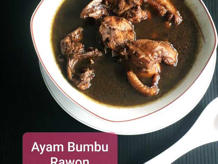 Cara Gampang Membuat Ayam Bumbu Rawon yang Bisa Manjain Lidah