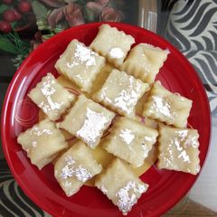 A picture of Badam burfi.