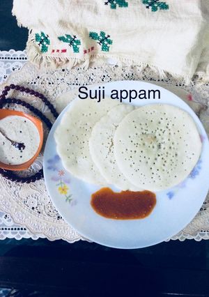 सूजी के अप्पम (Suji ke appam recipe in Hindi) रेसिपी मुख्य फोटो