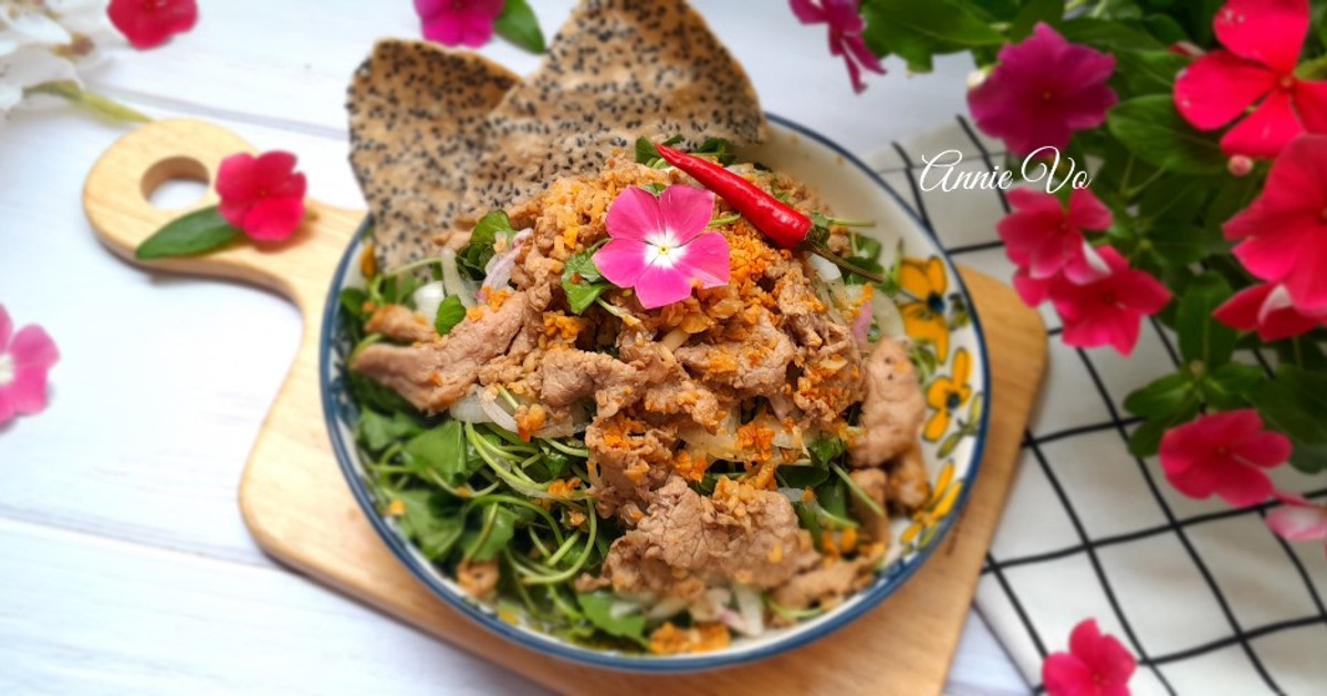 Cách Làm Món Gỏi Bò Rau Má của Annie Vo - Cookpad