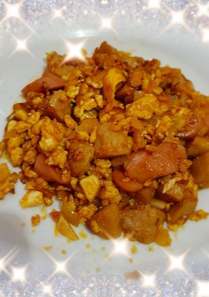 Foto resep Nasi gila (sosis bakso)