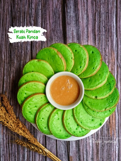 Foto resep Serabi Pandan Kuah Kinca