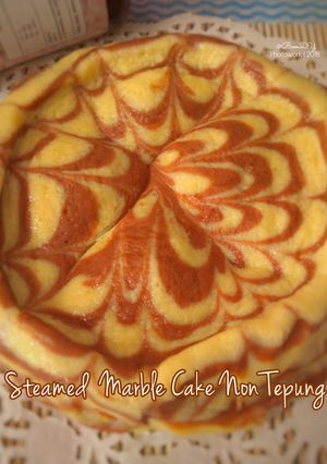 Foto resep Steamed Marble Cake Non Tepung #Ketopad #BikinRamadanBerkesan