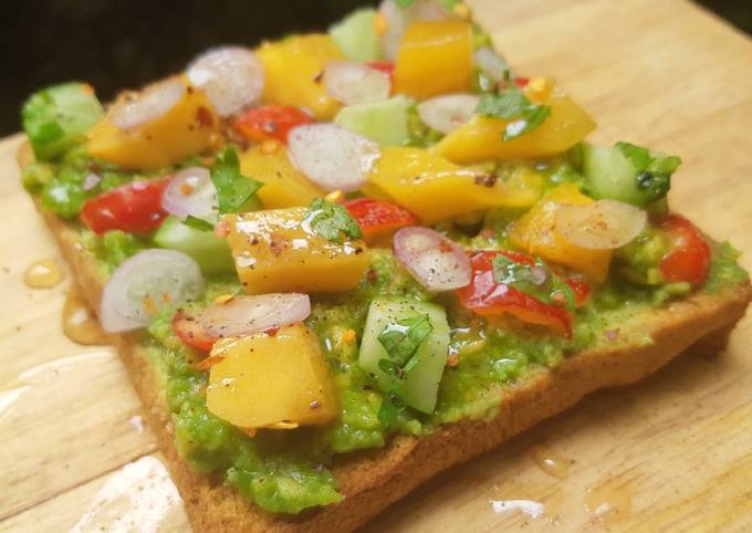 Mango Guacamole Toast