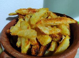 Una foto de Papas bastón crocantes al horno