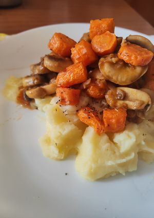 Una foto de Puré de patata con verduras