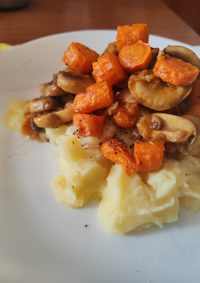 Una foto de Puré de patata con verduras