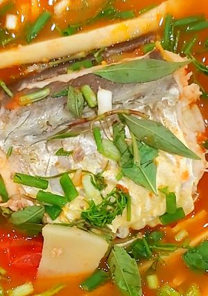 Hình của món Cá dưa nấu măng chua.