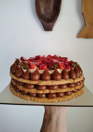Una foto de Torta sablée de almendras