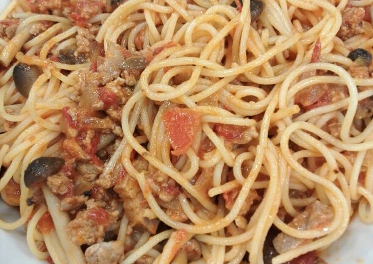 Steps to Prepare Super Quick Homemade Lamb tomato pasta
