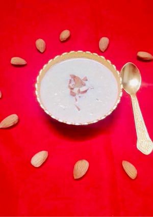 A picture of Rava jaggery kheer.
