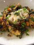 Pan-Fried Cod and Artichoke in a Caper Calamondin Butter Sauce