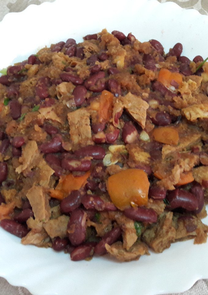 Una foto de 🇺🇸"Chili con carne tejano" sin gluten y vegano
