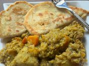 A picture of red lentils chicken