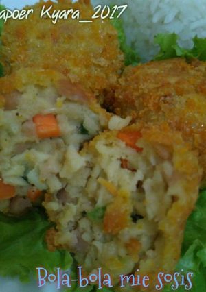 Foto resep Bola-bola mie sosis #bekal bocah