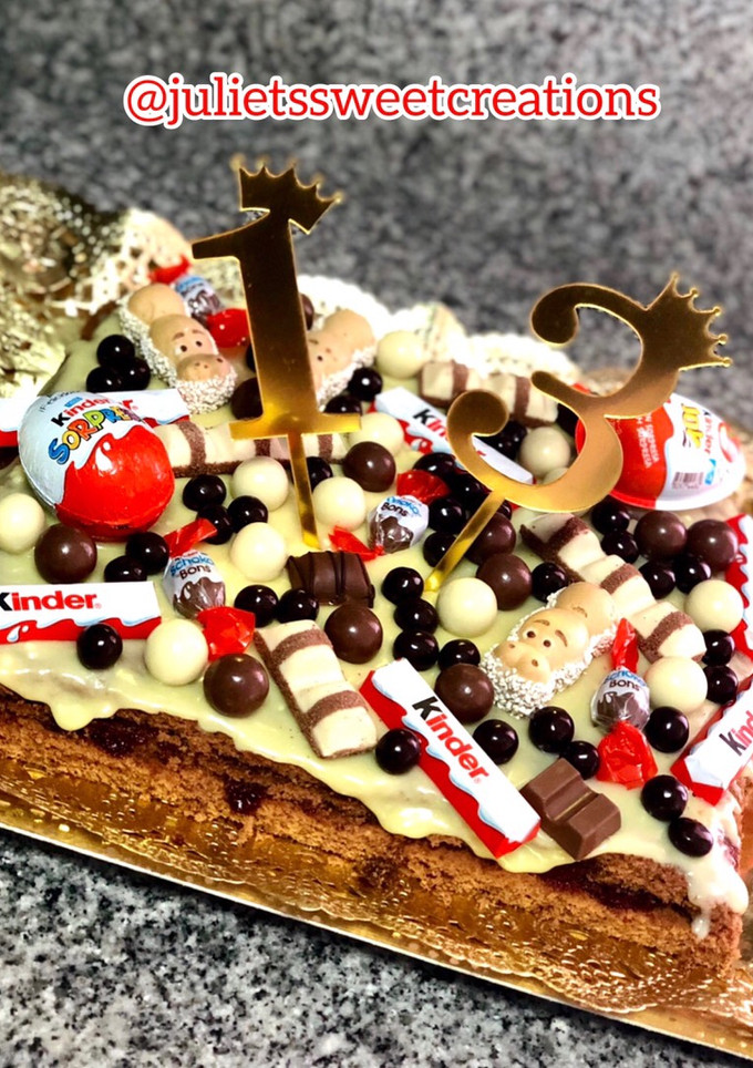 Una foto de Kinder Cake 🍫💕 especial cumpleaños 🎂