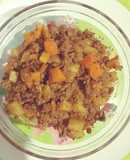 Picado de verduras con carne molida