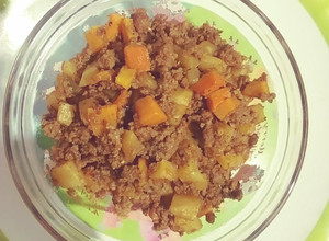 Una foto de Picado de verduras con carne molida