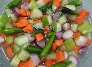 Foto resep Acar Timun Wortel Mentah Pelengkap Sate / Nasgor / Soto Betawi