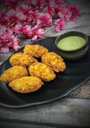 A picture of Kurkure momos.