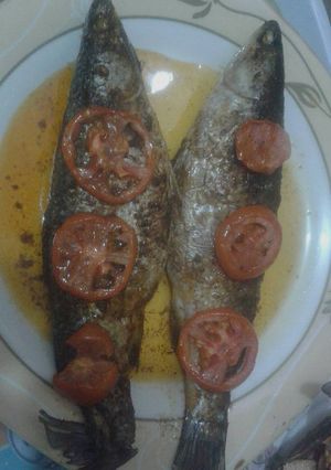 صورة لوصفة سمك بوري مشوي بالزيت