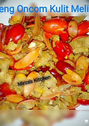 Foto resep Oseng Oncom Kulit Melinjo